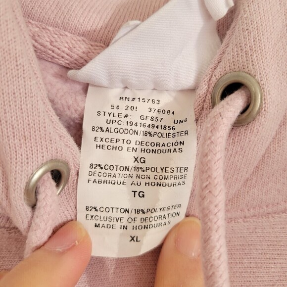 Champion Reverse Weave Spell Out Pink Pullover Sweatshirt Hoodie Kids Size XL - Picture 13 of 16